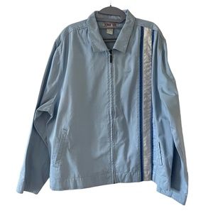 VTG Moonlight Graham Light Blue Stripe Cotton Jacket Size XL